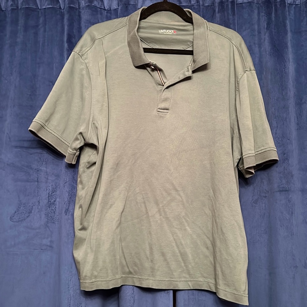 UNTUCKit Deep Green/Blue Men's Polo Shirt